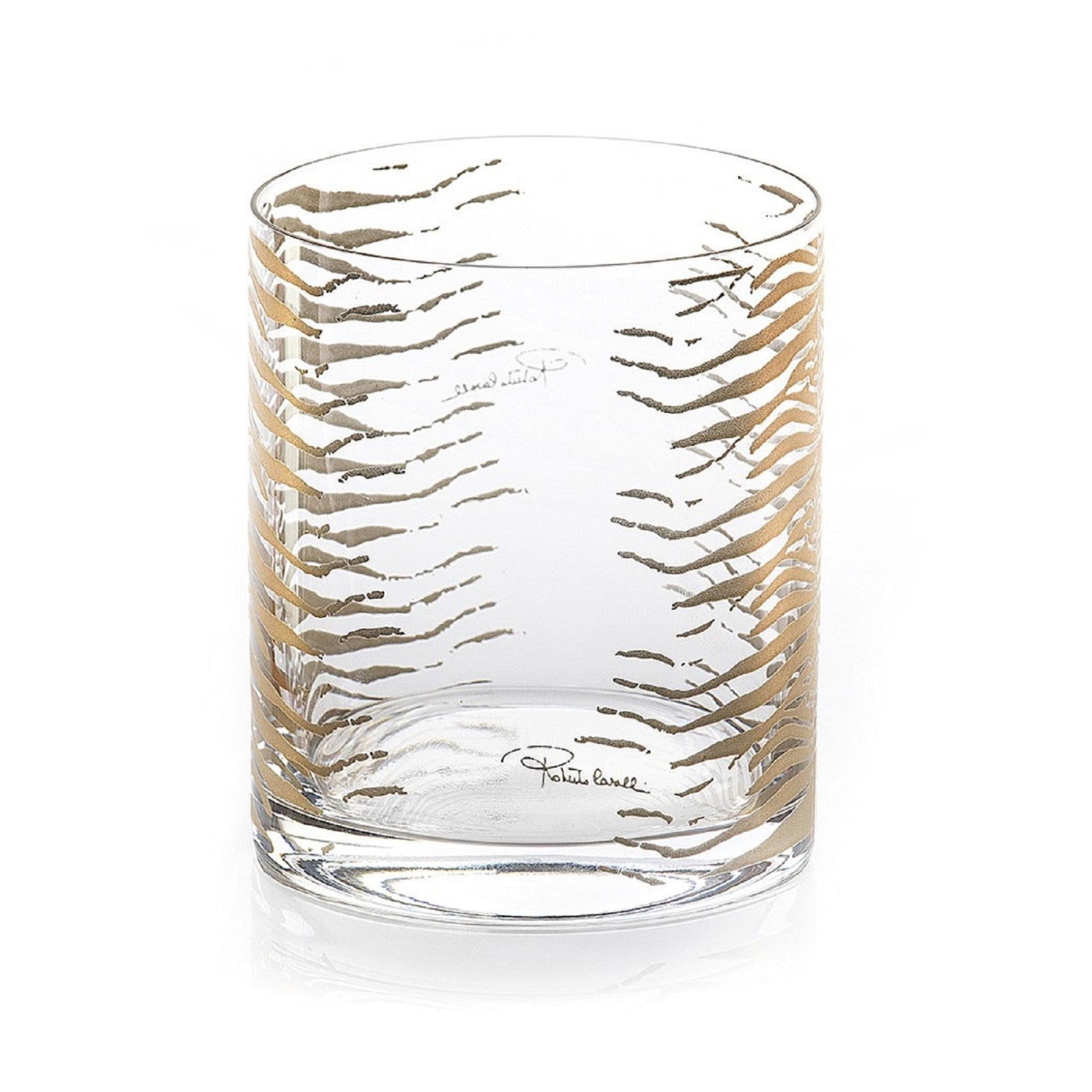 ROBERTO CAVALLI - BICCHIERE OLD FASHION GOLD /GOLD SET 2 PCS. OLD FASHION GLASS ** - SET 2 PZ